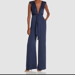 Ramy Brook Navy Wide Leg Jumpsuit‎ Heather Jumpsuit Size 8 NWT Designer